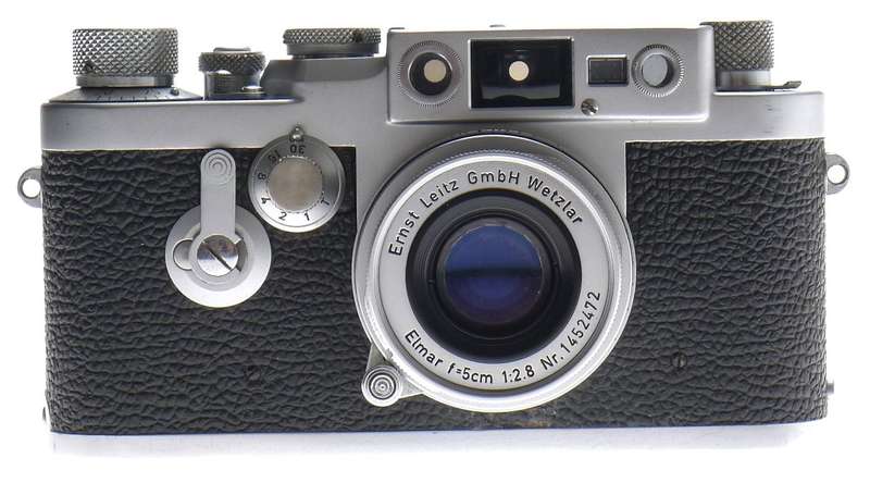 LEICA IIIg 3G CAMERA M39mm LEICA ELMAR 2.8/50 f=5cm HORVEX 3 METER CASE CAP NICE