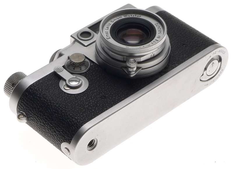 LEICA IIIg 3G CAMERA M39mm LEICA ELMAR 2.8/50 f=5cm HORVEX 3 METER CASE CAP NICE