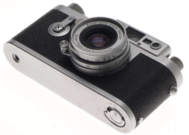 LEICA IIIg 3G CAMERA M39mm LEICA ELMAR 2.8/50 f=5cm HORVEX 3 METER CASE CAP NICE