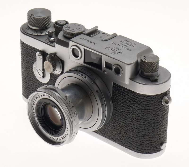 LEICA IIIg 3G CAMERA M39mm LEICA ELMAR 2.8/50 f=5cm HORVEX 3 METER CASE CAP NICE
