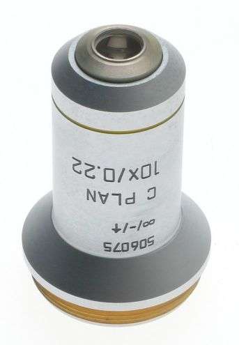 C PLAN 10x/0.22 EXCELLENT OBJECTIVE LENS 506075 LEICA DMLB LABORATORY MICROSCOPE