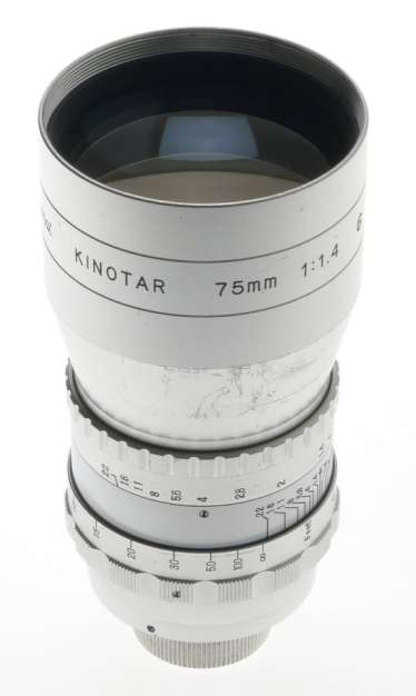 KINOTAR 75mm 1:1.4 PROFESSIONAL 16mm CINE LENS 1:1.4/75 MEGA RARE ICHIZUKA OPT.