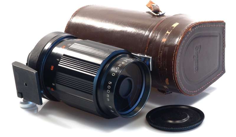 SIGMA MIRROR LENS 1:8 f=500mm TELEPHOTO CASE CAP CLEAN