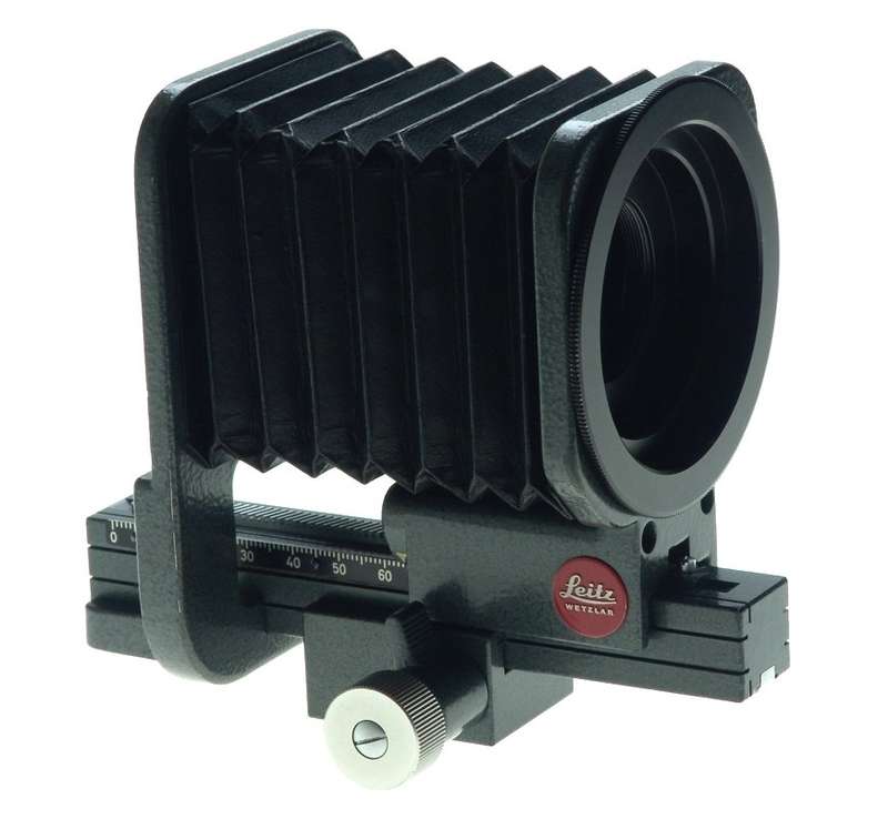 LEICA FOCUSSING BELLOWS HAMMERTONE GREY FINISH LEITZ 16558 ADAPTER VISOFLEX EXEL