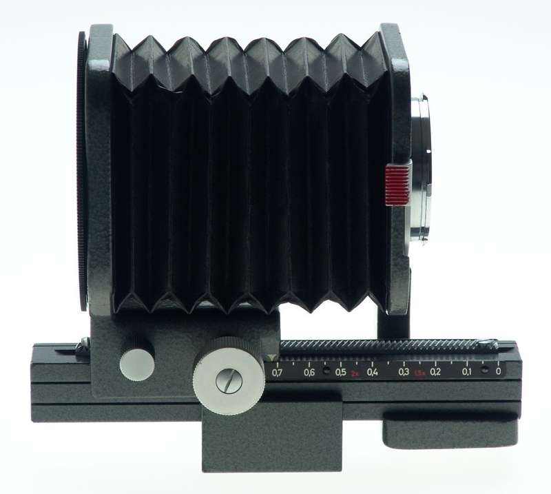 LEICA FOCUSSING BELLOWS HAMMERTONE GREY FINISH LEITZ 16558 ADAPTER VISOFLEX EXEL