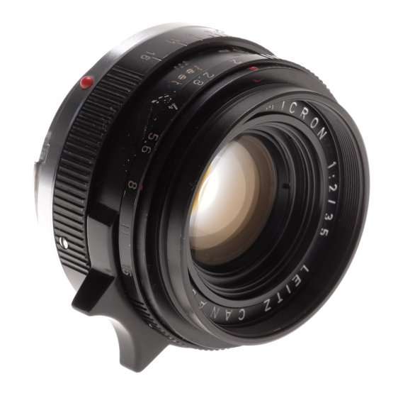 SUMMICRON 2/35mm COMPACT BLACK LEICA M MOUNT CAMERA LENS f=35mm VENTED HOOD NICE