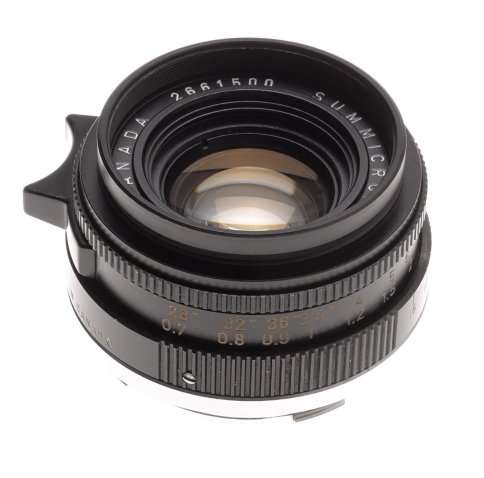 SUMMICRON 2/35mm COMPACT BLACK LEICA M MOUNT CAMERA LENS f=35mm VENTED HOOD NICE