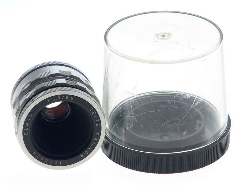 CANADA LEITZ ELMAR 1:3.5/65mm CHROME VISOFLEX LENS f=65mm WITH 16464 K MOUNT NR