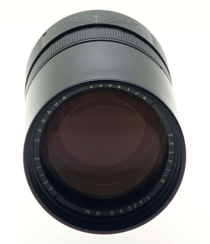 LEICA TELYT-R 1:4/250 mm CAMERA LENS f=250mm MINT CONDITION CAP 14165 FILTER NR