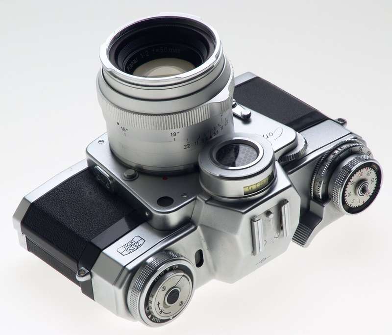 ZEISS CHROME CONTAREX SLR FILM CAMERA BULLS EYE PLANAR 2/50 CAP CASE f=50mm KIT