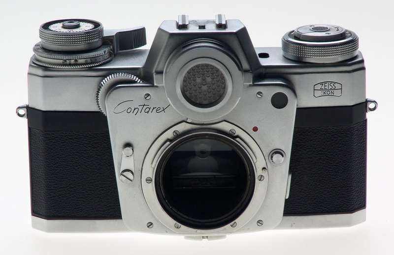 ZEISS CHROME CONTAREX SLR FILM CAMERA BULLS EYE PLANAR 2/50 CAP CASE f=50mm KIT