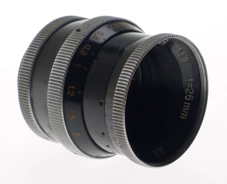 PIZAR 1.9/26mm BOLEX H16 AR LENS 1.9 f=26mm BLACK REAR LENS CAP C-MOUNT NICE NR