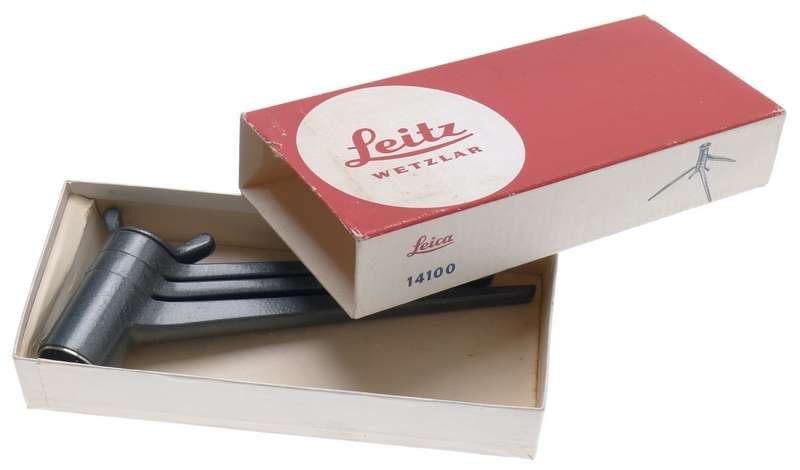 LEICA CAMERA TABLE TOP TRIPOD MINT BOXED NEW 14100 LEITZ WETZLAR GREY COMPACT