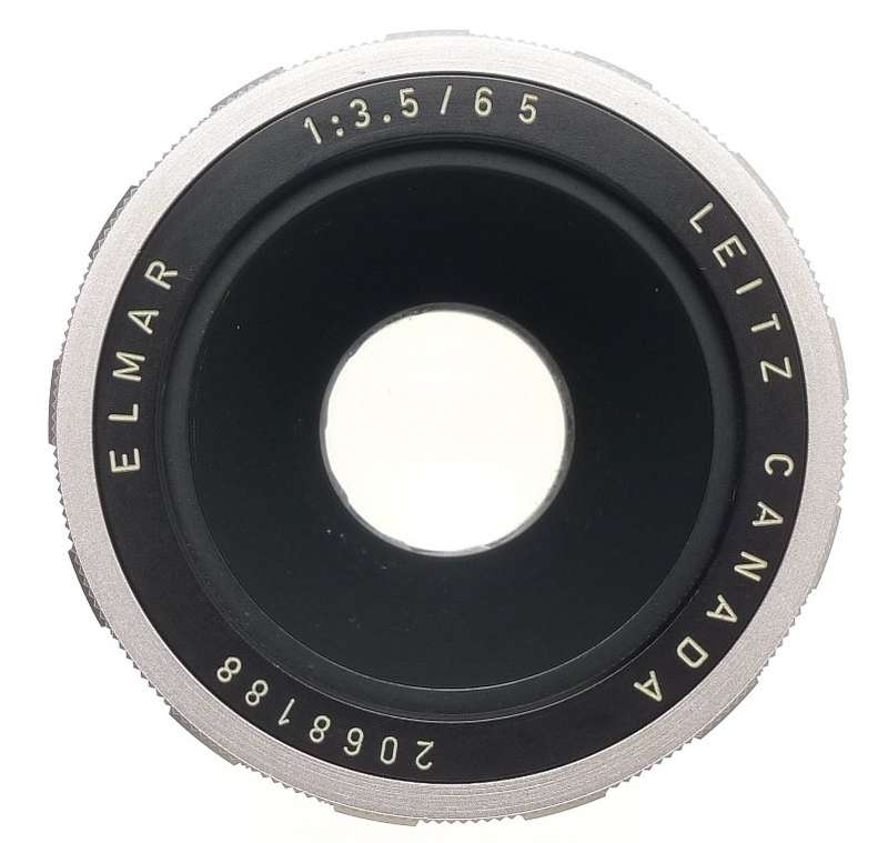 LEICA OCMOR ELMAR 3.5/65mm CANADA CAMERA LENS VISOFLEX BOXED CAPS CLEAN CHROME