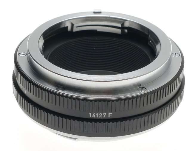 LEITZ 14127F WEZLAR BLACK M TO R LENS ADAPTER WITH APERATURE MINT CLEAN WORKING
