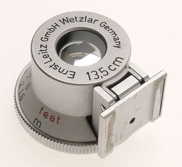 LEICA 121152 SHOOC BRIGHT LINE CHROME VIEWFINDER 13.5cm HOT SHOE f=135mm MINT