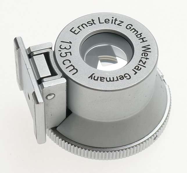 LEICA 121152 SHOOC BRIGHT LINE CHROME VIEWFINDER 13.5cm HOT SHOE f=135mm MINT