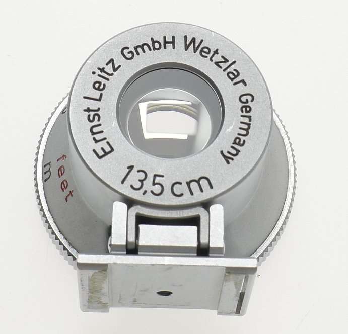 LEICA 121152 SHOOC BRIGHT LINE CHROME VIEWFINDER 13.5cm HOT SHOE f=135mm MINT