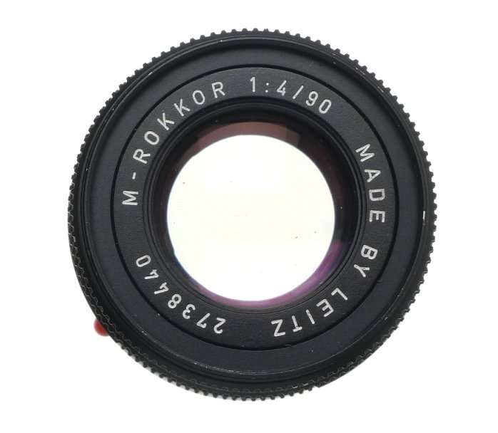 LEICA M-ROKKOR 1:4/90 BLACK M MOUNT RANGEFINDER CAMERA LENS LEITZ CAP CASE CLEAN