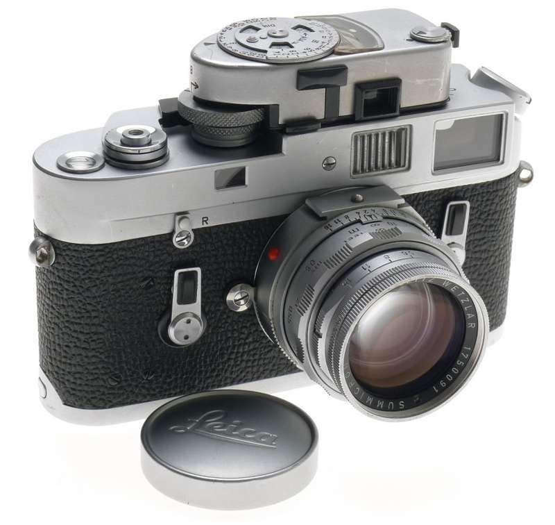 SUMMICRON DR 2/50mm CHROME METER LEICA 35mm FILM M4 CAMERA CASED JUST SERVICED
