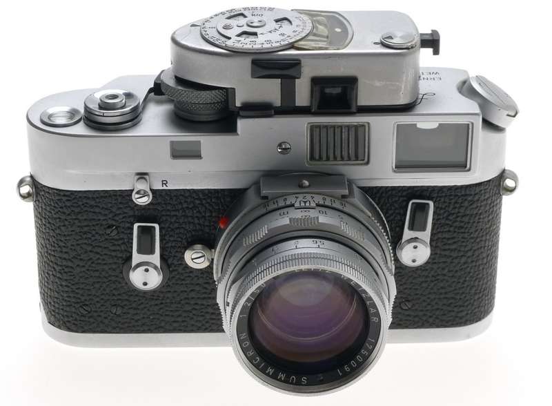 SUMMICRON DR 2/50mm CHROME METER LEICA 35mm FILM M4 CAMERA CASED JUST SERVICED