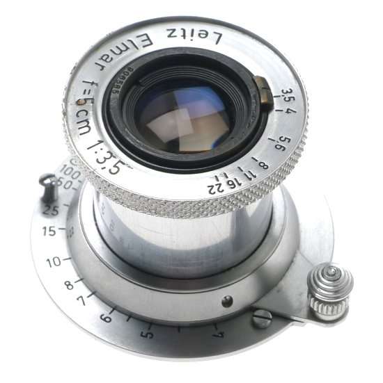 IIIF LEICA M39 RANGEFINDER CAMERA NUMBERED ELMAR f=5cm 1:3.5 LENS HOOD CASE XTRA