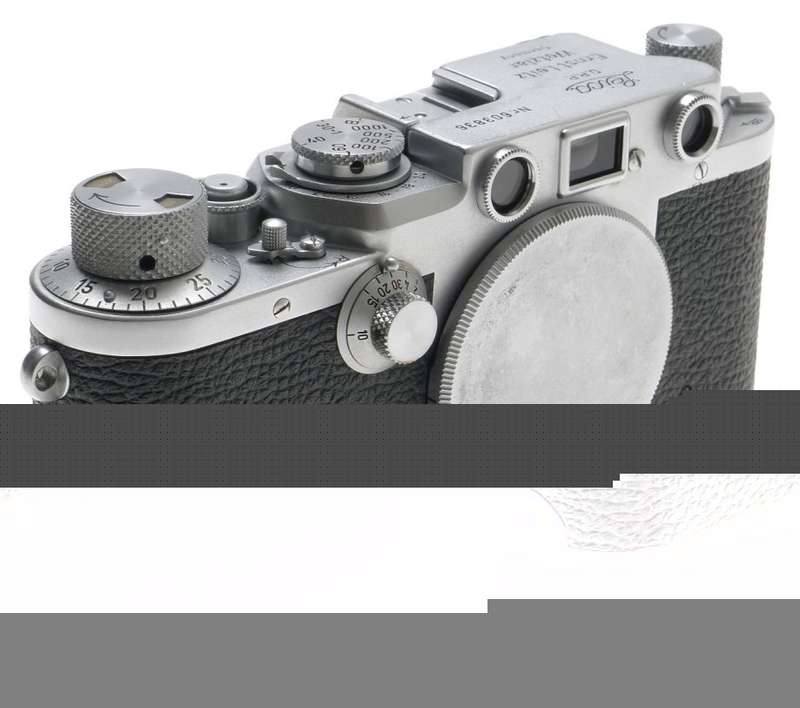 LEICA CHROME BODY 3F RANGEFINDER IIIF M39 MOUNT CAMERA SYNCH CABLE BLACK DIAL