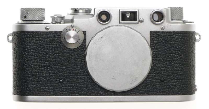 LEICA CHROME BODY 3F RANGEFINDER IIIF M39 MOUNT CAMERA SYNCH CABLE BLACK DIAL