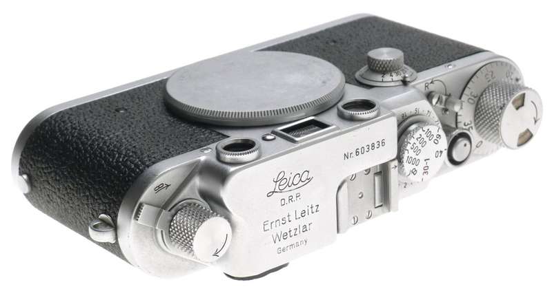 LEICA CHROME BODY 3F RANGEFINDER IIIF M39 MOUNT CAMERA SYNCH CABLE BLACK DIAL