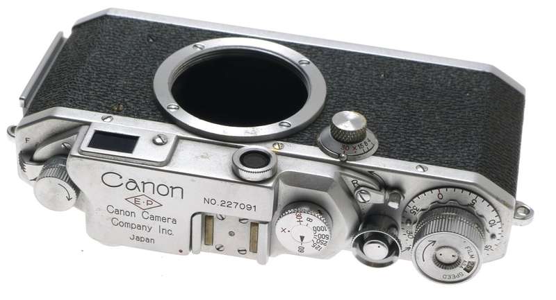 CANON EP M39 RANGEFINDER LEICA CHROME CAMERA BODY 35mm FILM SPOOL USED GOOD COND
