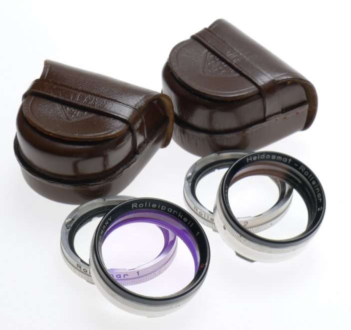 XENAR 3.5/75mm LENS TLR ROLLEICORD CAMERA FILTER CAP MX SHUTTER ROLLEINAR KIT