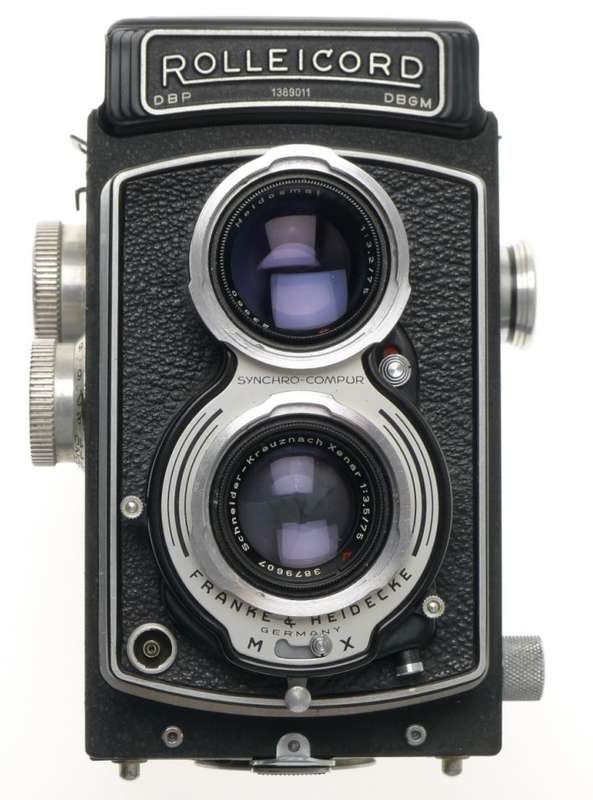 XENAR 3.5/75mm LENS TLR ROLLEICORD CAMERA FILTER CAP MX SHUTTER ROLLEINAR KIT
