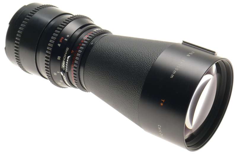 ZEISS TELE-TESSAR 5.6/350 T* HASSELBLAD CAMERA LENS HOOD FILTER CAPS CASED CLEAN
