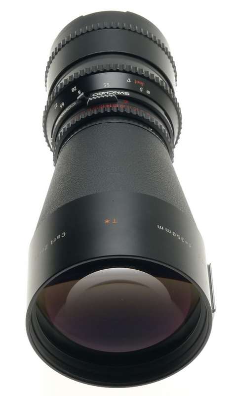 ZEISS TELE-TESSAR 5.6/350 T* HASSELBLAD CAMERA LENS HOOD FILTER CAPS CASED CLEAN