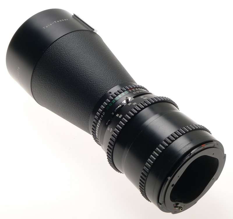 ZEISS TELE-TESSAR 5.6/350 T* HASSELBLAD CAMERA LENS HOOD FILTER CAPS CASED CLEAN