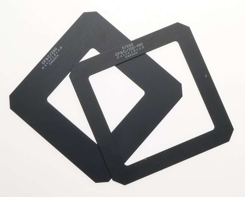2 x HASSELBLAD COMPENDIUM SET OF MASKS INSTRUCTION MANUAL 120-150 CFC/250 F/250