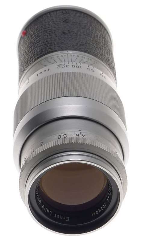USED LEICA HEKTOR 4.5/13.5cm LEITZ f=135mm CAMERA CHROME LENS CAPS FITS M3 M8 M9
