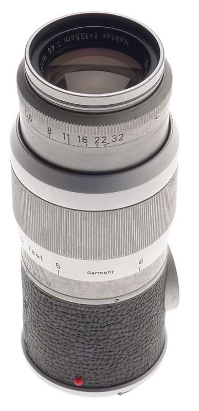 USED LEICA HEKTOR 4.5/13.5cm LEITZ f=135mm CAMERA CHROME LENS CAPS FITS M3 M8 M9