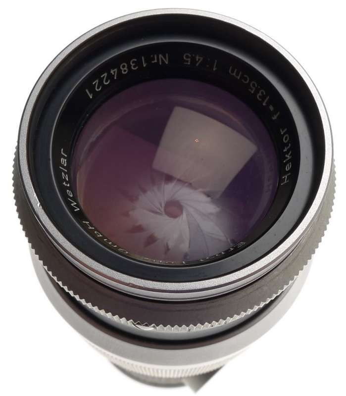 USED LEICA HEKTOR 4.5/13.5cm LEITZ f=135mm CAMERA CHROME LENS CAPS FITS M3 M8 M9
