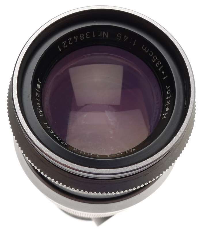 USED LEICA HEKTOR 4.5/13.5cm LEITZ f=135mm CAMERA CHROME LENS CAPS FITS M3 M8 M9