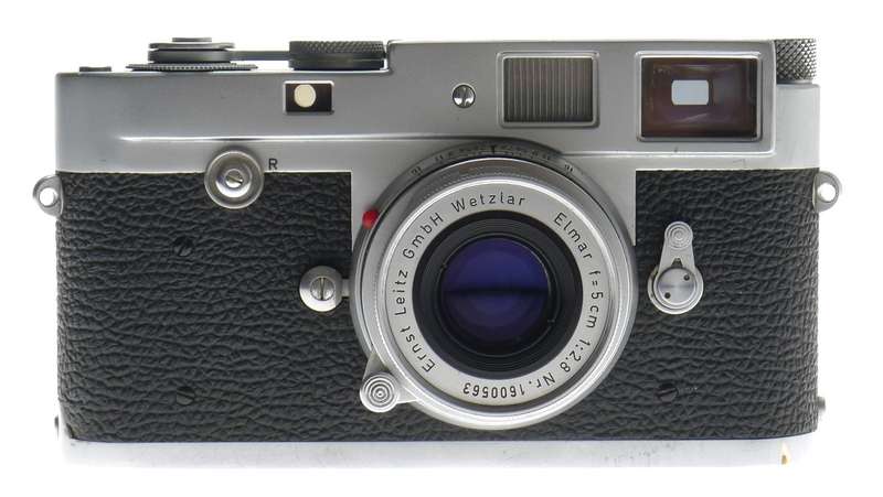 LEICA M2 CHROME RANGEFINDER 35mm FILM CAMERA ELMAR 2.8 f=5cm COLLAPSIBLE LENS