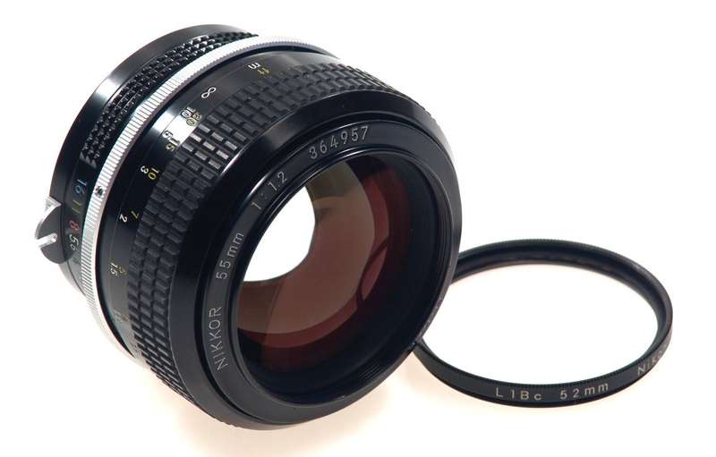 NIKON CAMERA NIKKOR f=55mm FAST LENS 1:1.2/55mm RARE NR