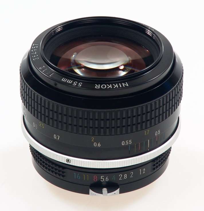NIKON CAMERA NIKKOR f=55mm FAST LENS 1:1.2/55mm RARE NR