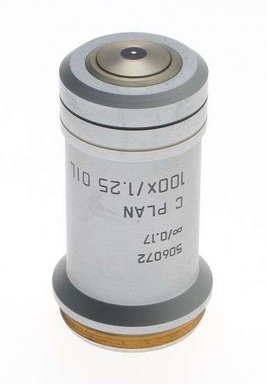 C PLAN 100x/1.25 OIL OBJECTIVE LENS 506072 RARE LEICA DM LABORATORY MICROSCOPE