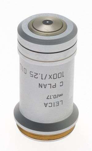 C PLAN 100x/1.25 OIL OBJECTIVE LENS 506072 RARE LEICA DM LABORATORY MICROSCOPE