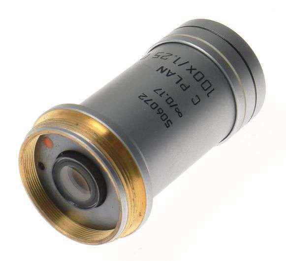 C PLAN 100x/1.25 OIL OBJECTIVE LENS 506072 RARE LEICA DM LABORATORY MICROSCOPE