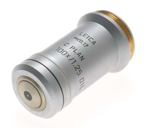 C PLAN 100x/1.25 OIL OBJECTIVE LENS 506072 RARE LEICA DM LABORATORY MICROSCOPE