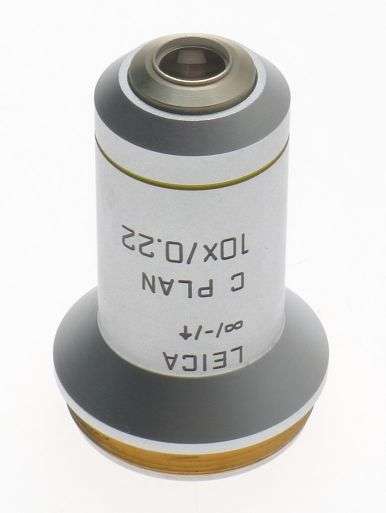 C PLAN 10x/0.22 EXCELLENT OBJECTIVE LENS 506075 LEICA DM LABORATORY MICROSCOPE