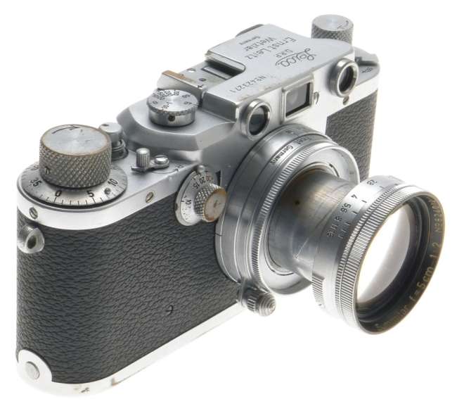 LEICA IIIC 35mm USED FILM CAMERA RANGEFINDER 2/50mm SUMMITAR 1:2 f=5cm LENS CASE