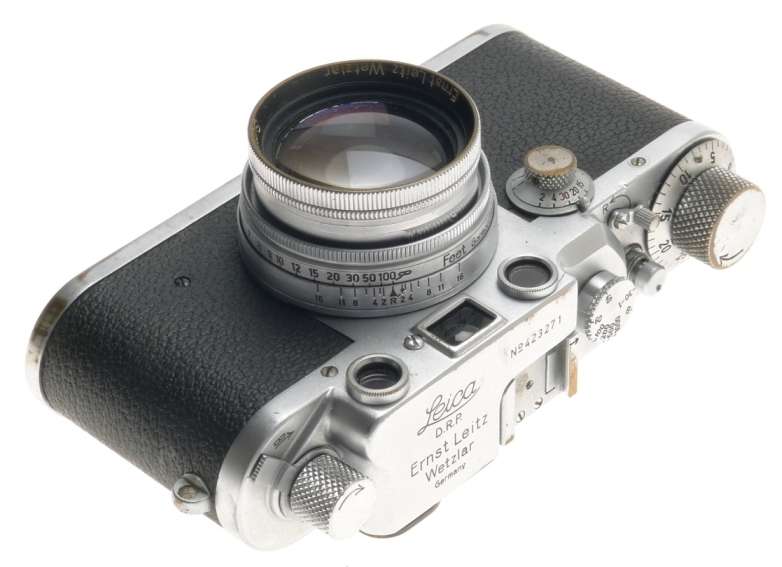 LEICA IIIC 35mm USED FILM CAMERA RANGEFINDER 2/50mm SUMMITAR 1:2 f=5cm LENS CASE